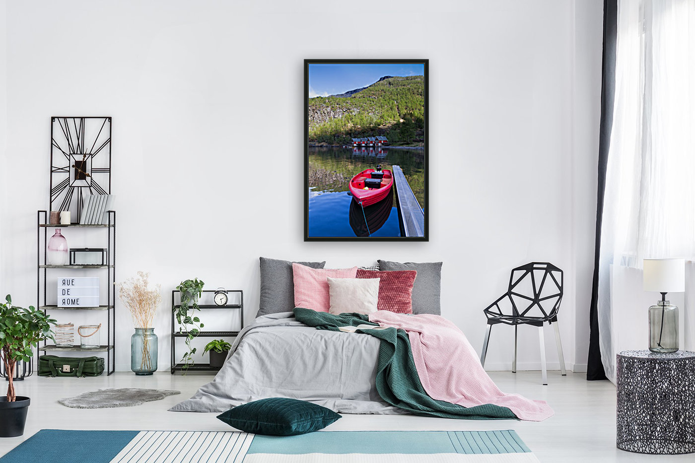 Red Boat Reflection Reproduction