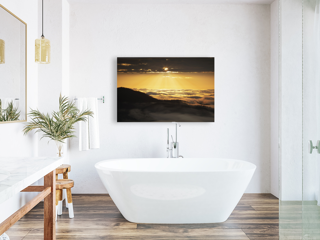 Sunrise Above The Clouds Reproduction