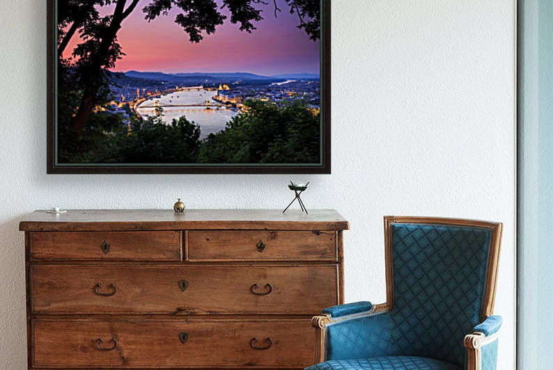 Danube River at Sunset Reproduction