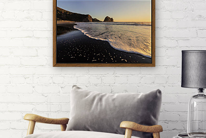 Black Sand Beach at Sunset by Alex Galiano