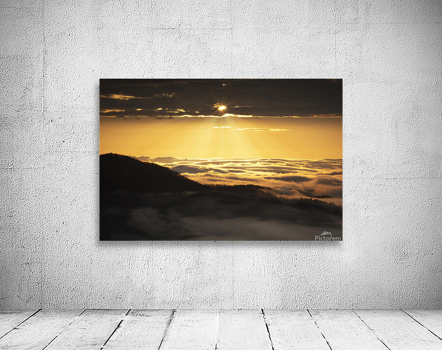 Sunrise Above The Clouds Wall Preview