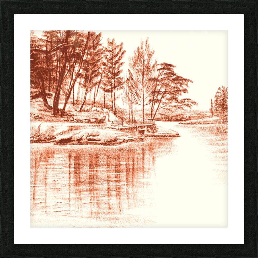 Summer Scene - Island Deck Picture Frame print