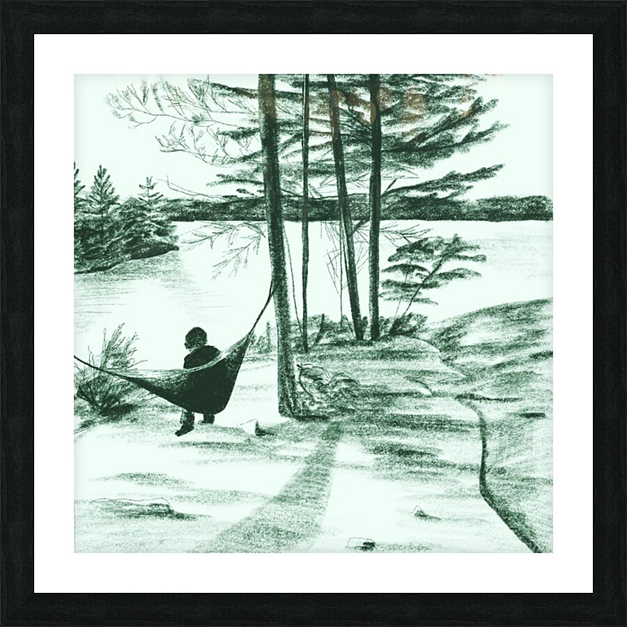 Summer Scene - Hammock Picture Frame print