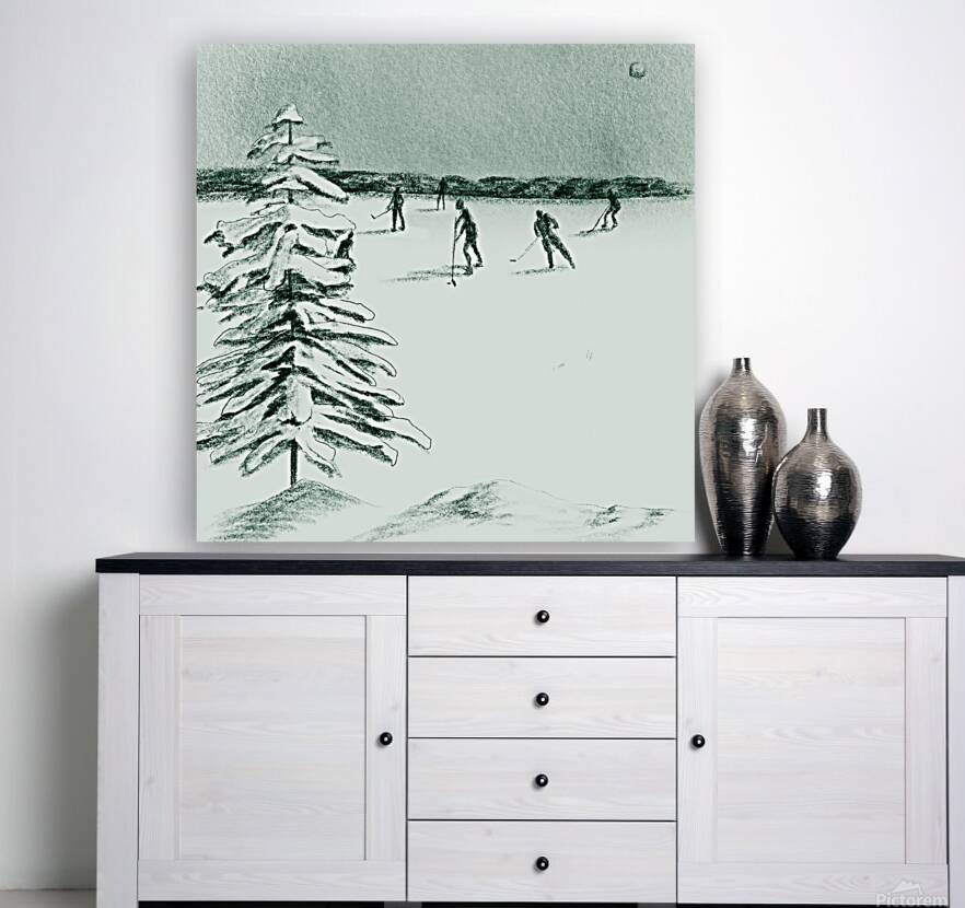 Winter Scene - Skaters Reproduction