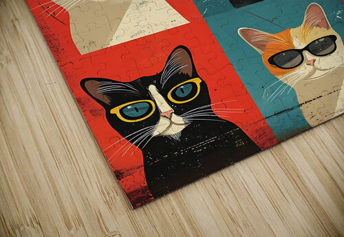 Fantastic Funky Cats  decowallart puzzle