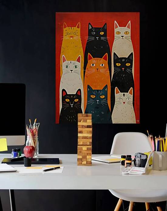 Fantastic Funky Cats by decowallart