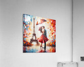 Romantic Couple Scene In France Nights Acrylic Print