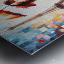 Romantic Couple Scene In France Nights Metal print