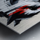 Glitch Art Horse  Bold Red & Black Abstract Art Print Digital Download Modern Wall Art for Home or Office Decor Metal print