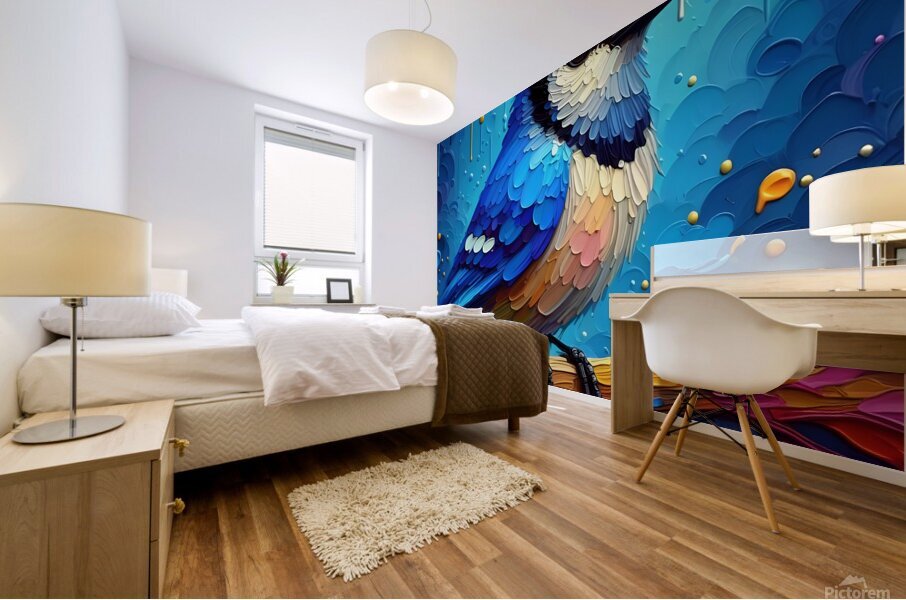 Blue Jay Painting Mural print