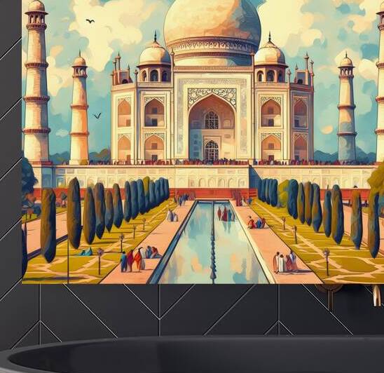 Taj Mahal Painting by Pro Designs 77