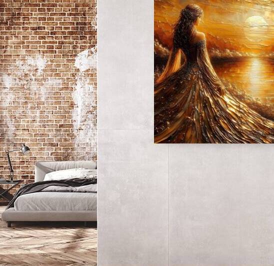 Golden Sunset With Beautiful Woman by Pro Designs 77