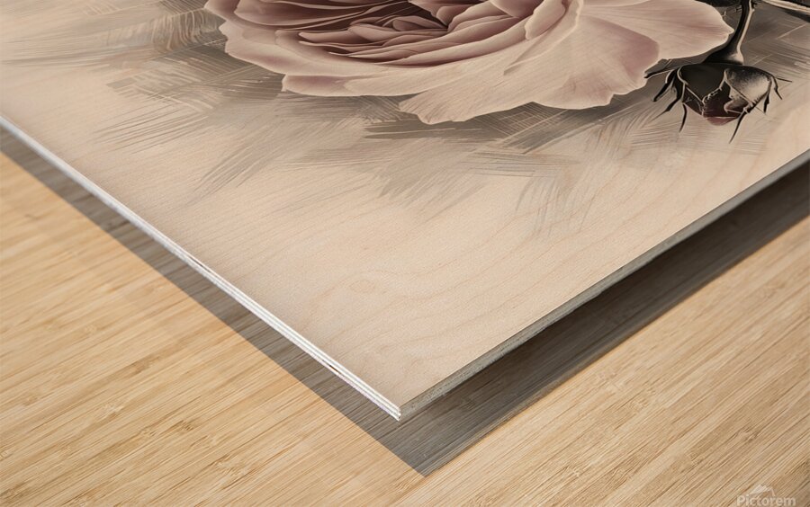 Abstract Rose Wood print