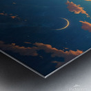 Residential area overlooking sunset clouds scaly Metal print