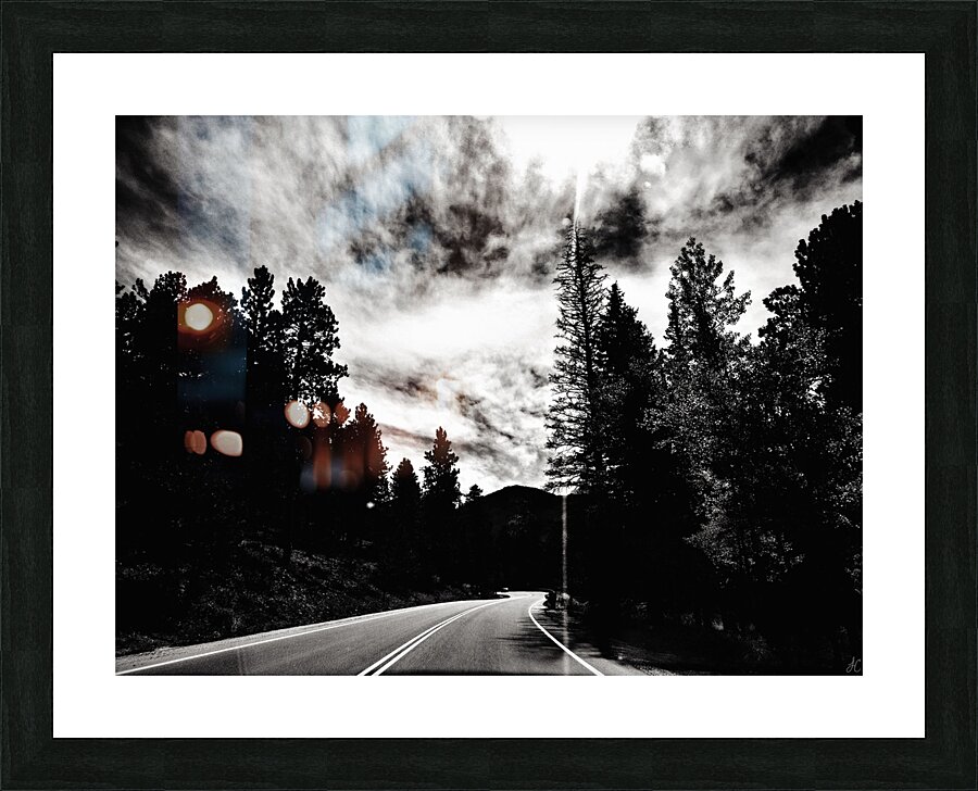 A Dark  Stormy Night Picture Frame print