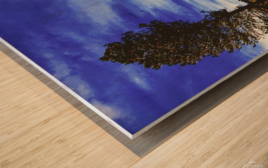 Umber Mountain Wood print