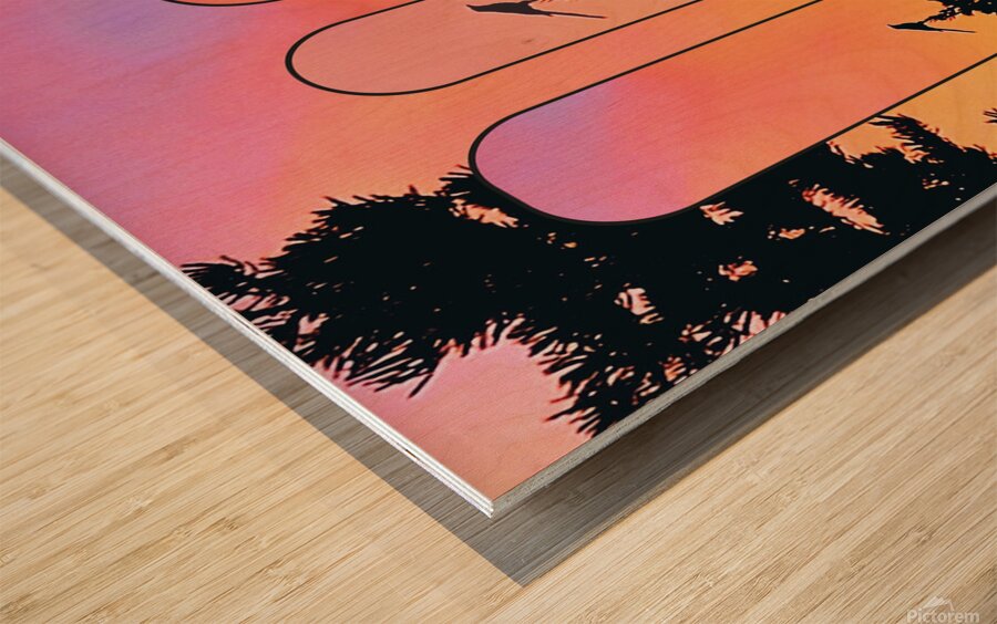 Retro Birds Wood print