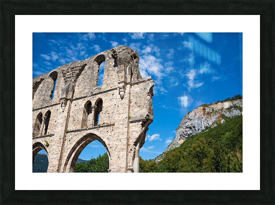Ruins of Aulps Abbey in Alps Picture Frame print