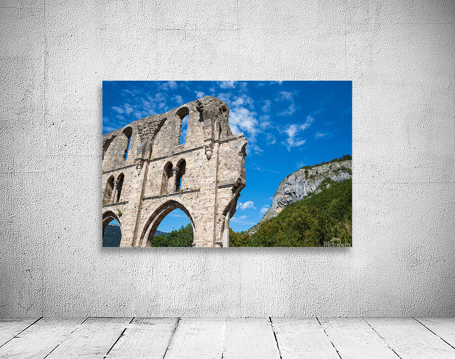 Ruins of Aulps Abbey in Alps Wall Preview