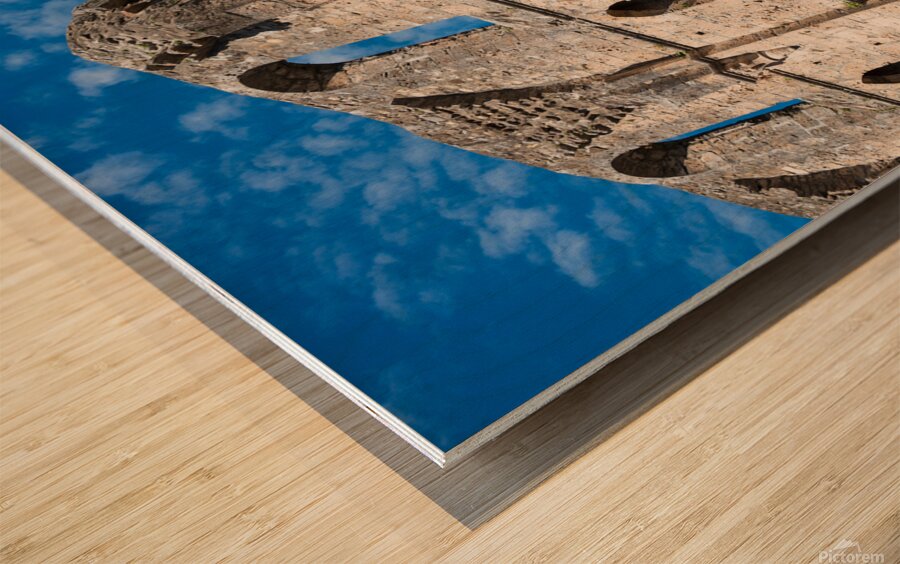 Ruins of Aulps Abbey in Alps Wood print