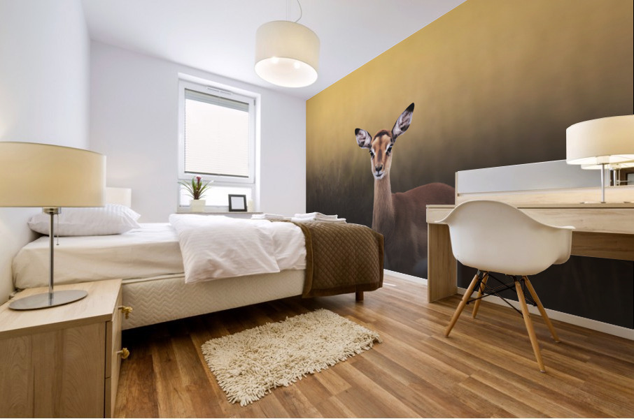 Yellow Light Impala Mural print
