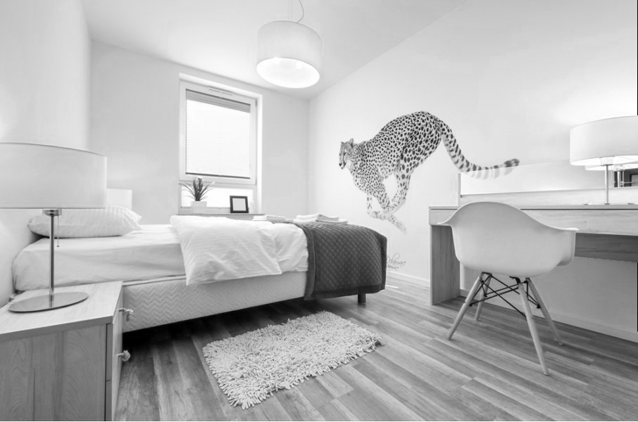 Speedy Cheetah Mural print