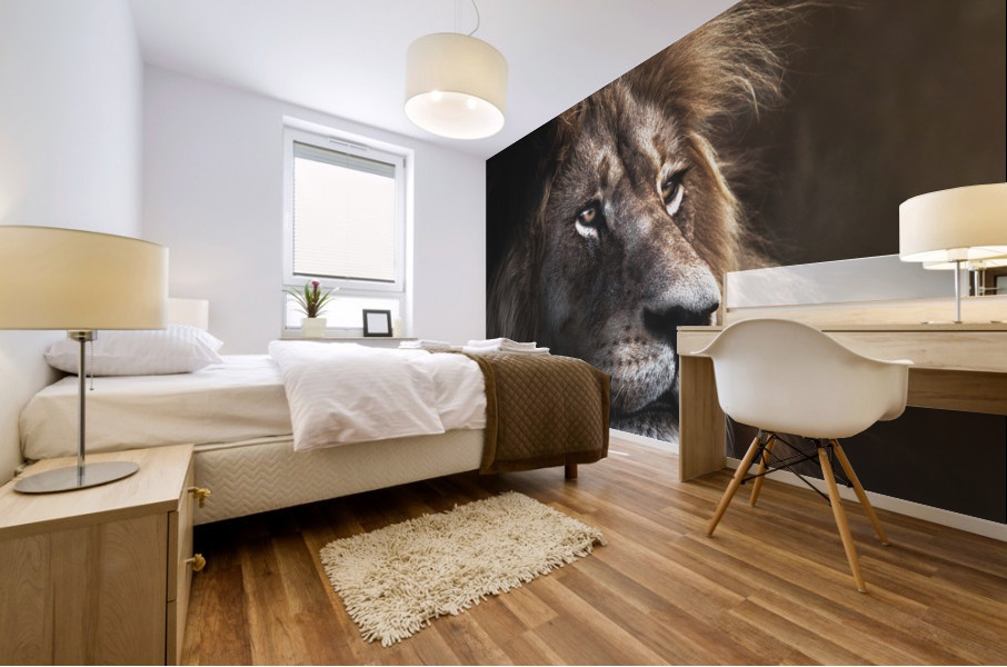 Glowing Lion Mural print