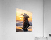 The Sunset Cowgirl Acrylic Print
