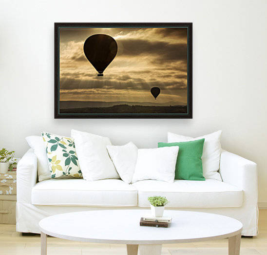 Hot air balloon flying over rock landscape at Cappadocia Turkey by MIRICA DAN-ALEXANDRU