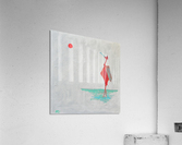Lonely red bird Acrylic Print