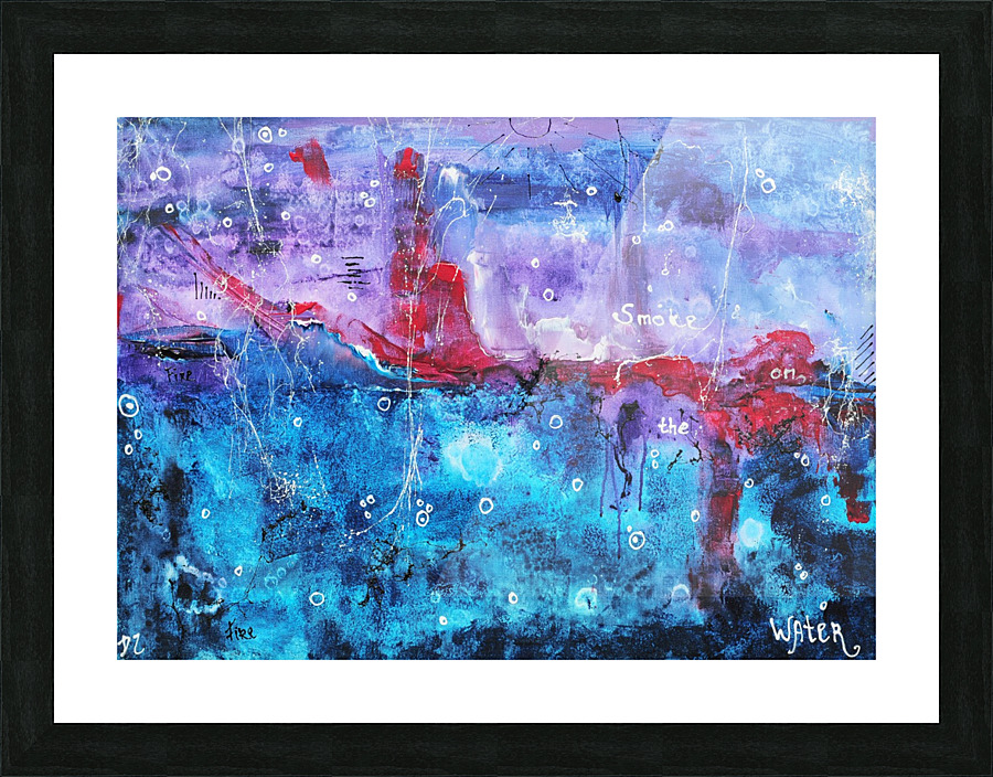 Smoke on the water Picture Frame print