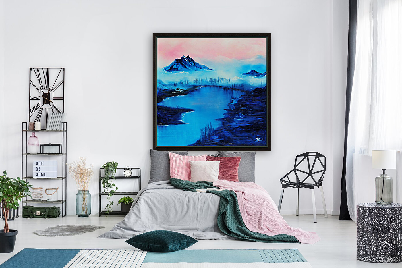 Pink and blue Reproduction