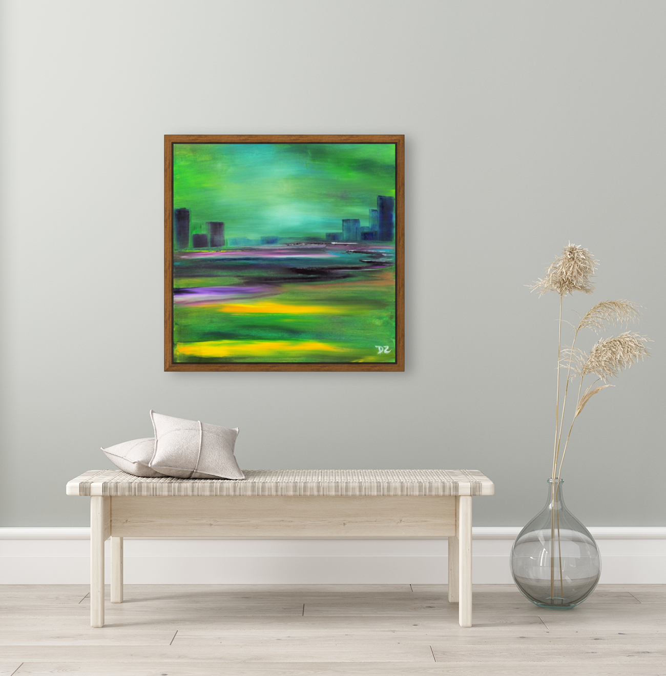 City at spring Reproduction
