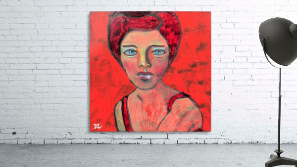 Woman in red Wall Preview
