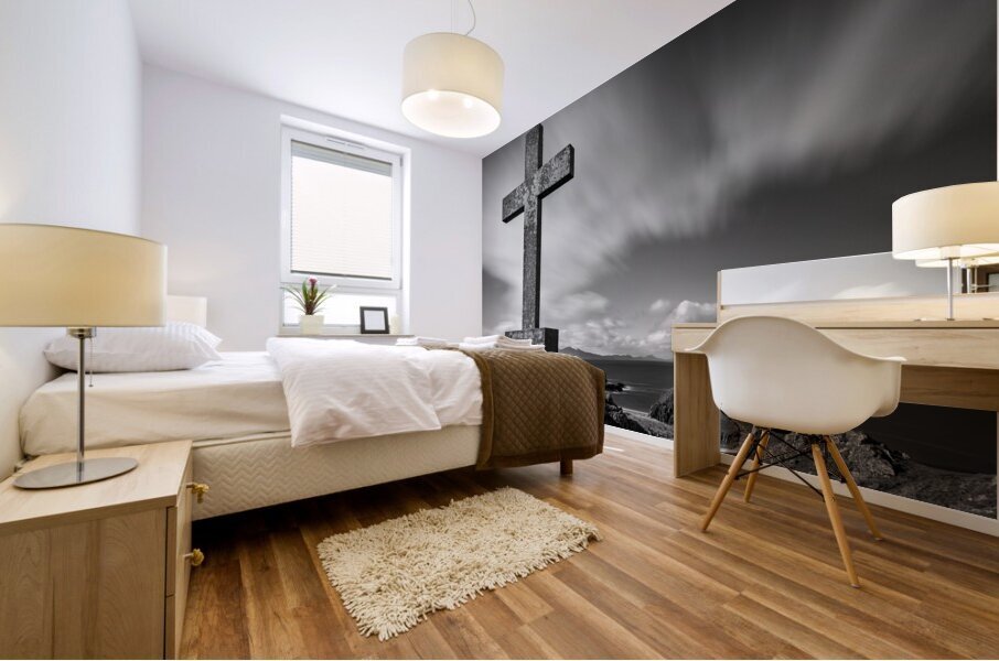 Cross at Twr Mawr Lighthouse Mural print