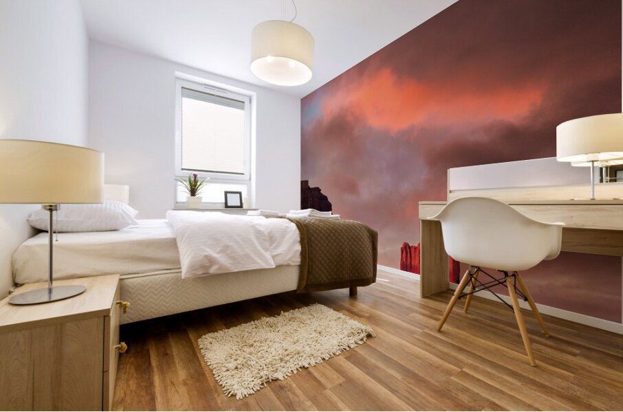 Sunset in Monument Valley Mural print