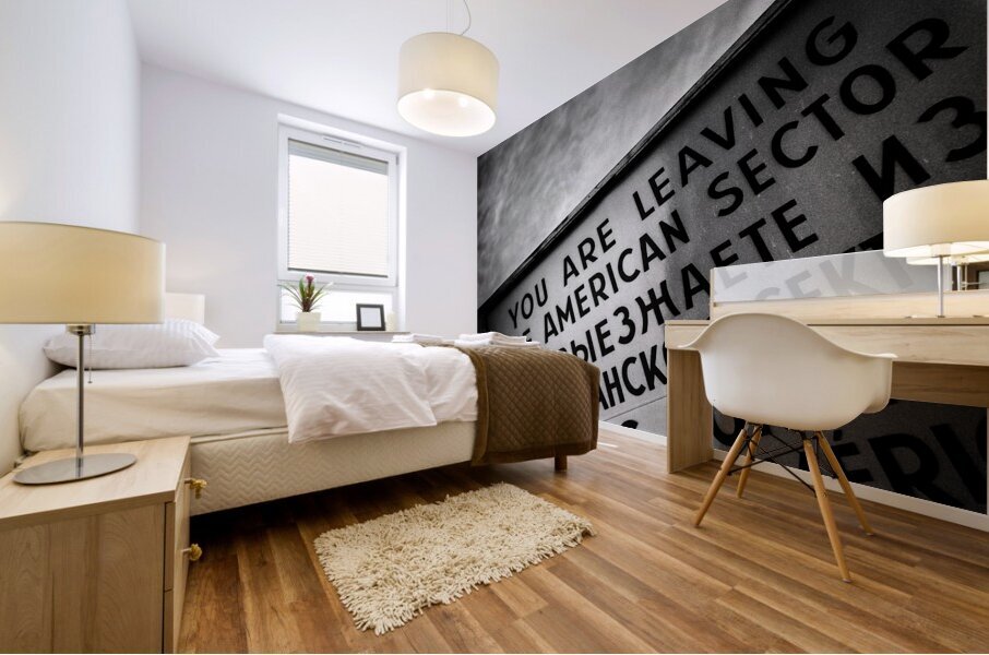 Checkpoint Charlie Sign Mural print