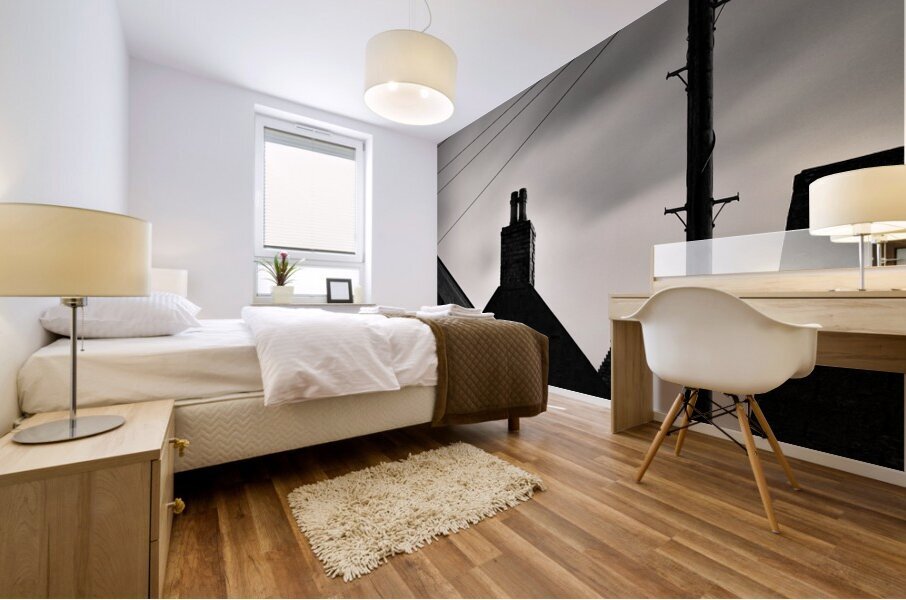 Footdee Rooftops at Dusk Mural print