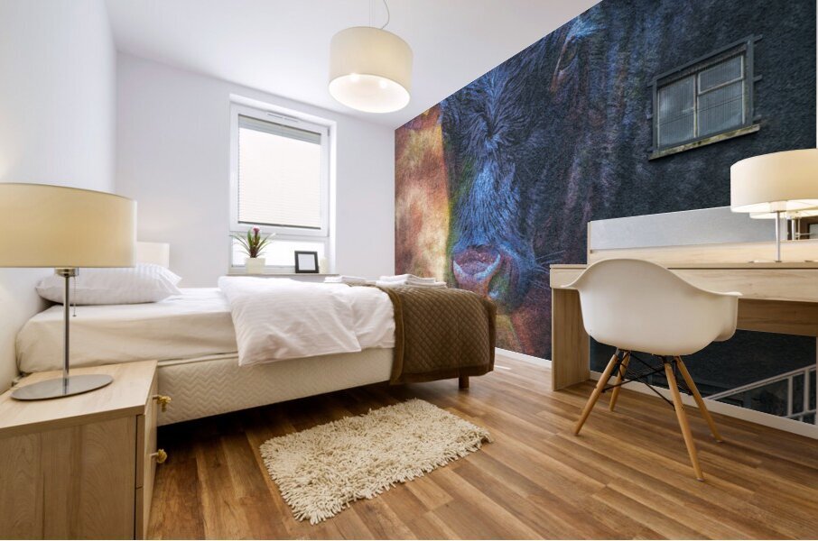 Ballymoney Cow Mural Mural print