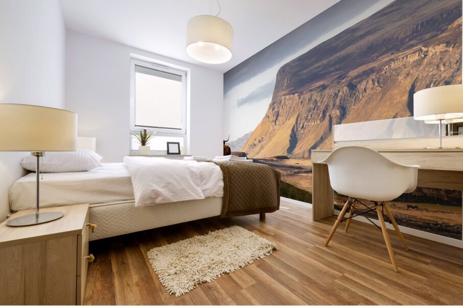 Highland Coo with a View Mural print