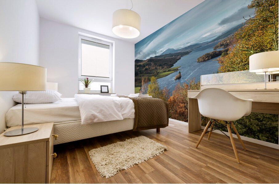 Loch Tummel at Autumn Mural print