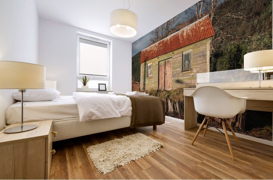 Rannoch Station Hut Mural print