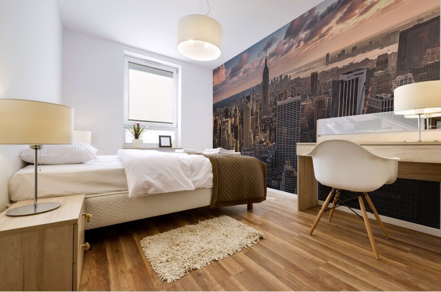 New York Sunset Mural print