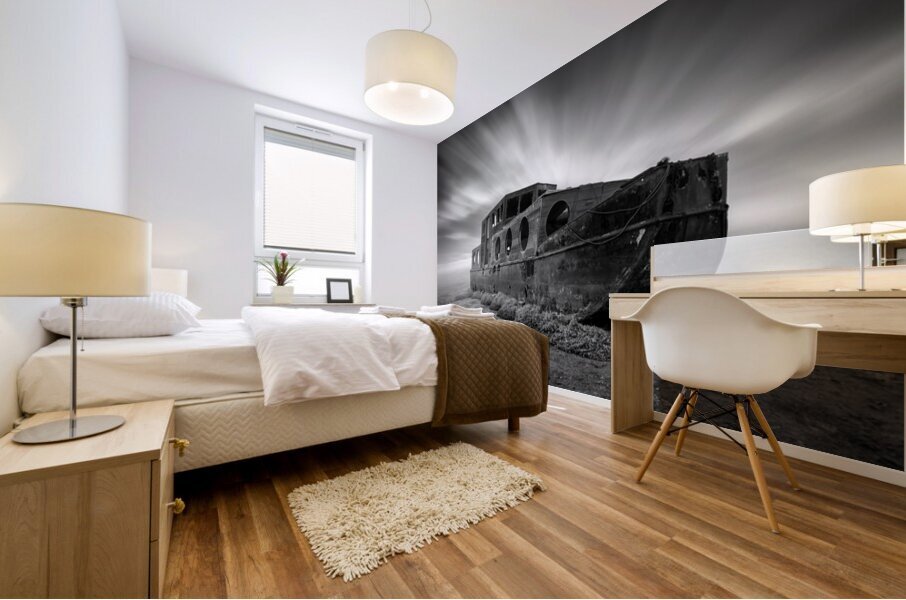 Blakeney Boat Wreck Mural print