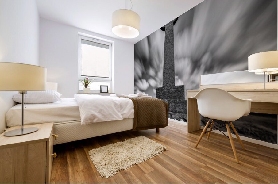 Llanddwyn Island Celtic Cross Mural print