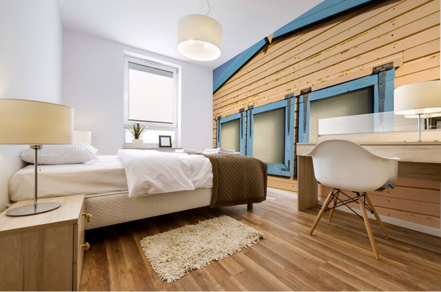 Three Blue Windows Impression murale