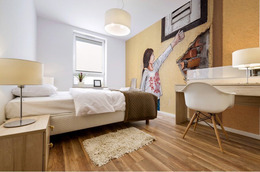 Ipoh Girl and Shutter Impression murale