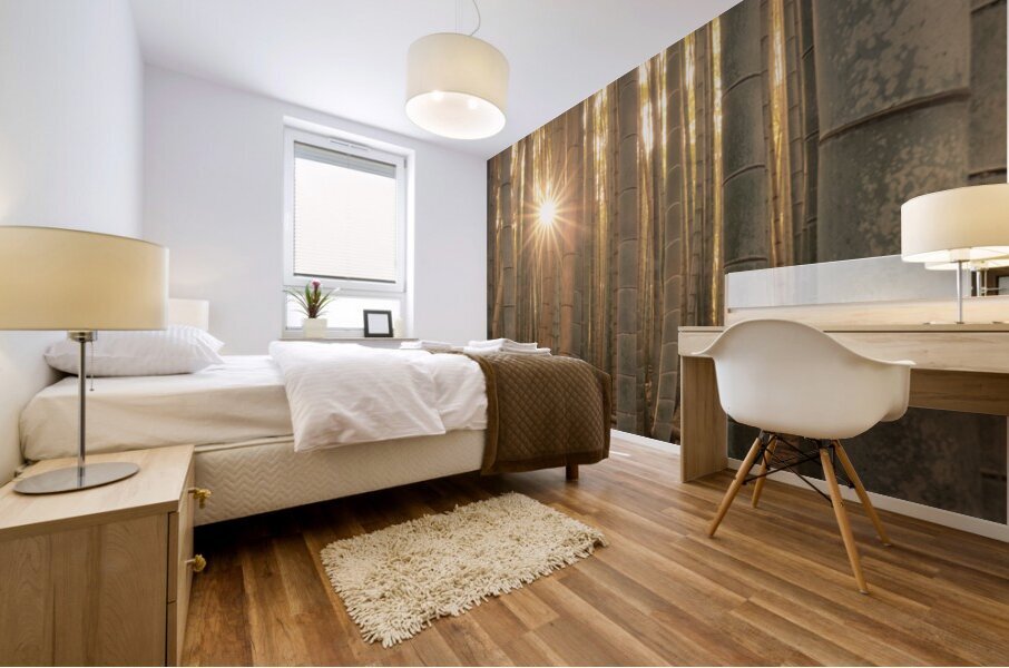 Sunlight in the Bamboo Forest Mural print