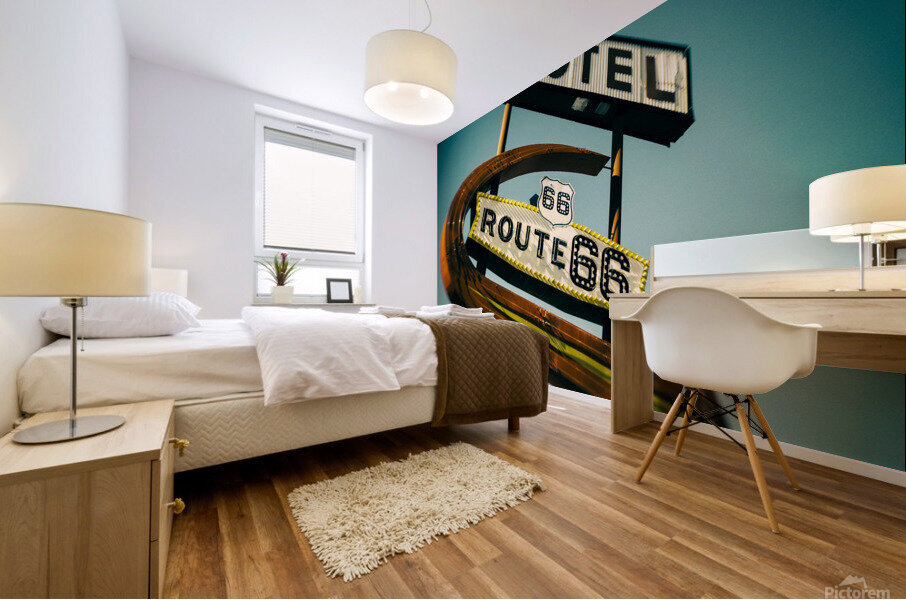 Route 66 Motel Sign Mural print