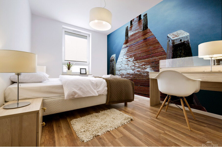 Water on the Jetty Mural print